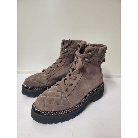 Vince Camuto Women's Maissa Quilted Suede Lace-Up Boots Size 8M - Picture 2 of 10